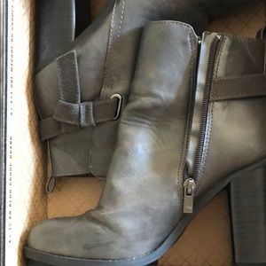Dark gray booties, size 9